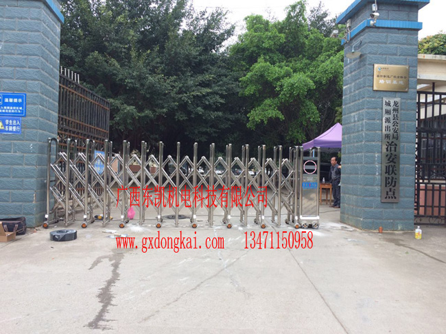 龍州縣公安局不銹鋼電動門-1